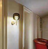 Eryne Wall Light – Charcoal Glass & Gold