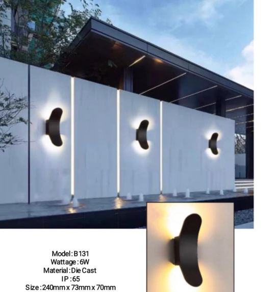 Clip-Shaped Up & Down LED Outdoor Wall Light