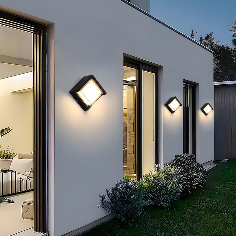 Geometric Frame LED Outdoor Wall Light